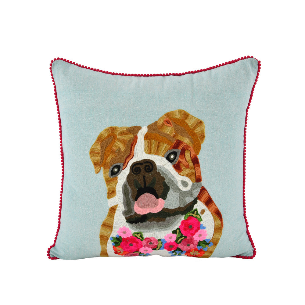 Bulldog Pillow Cover Bulldog Pillow Cover