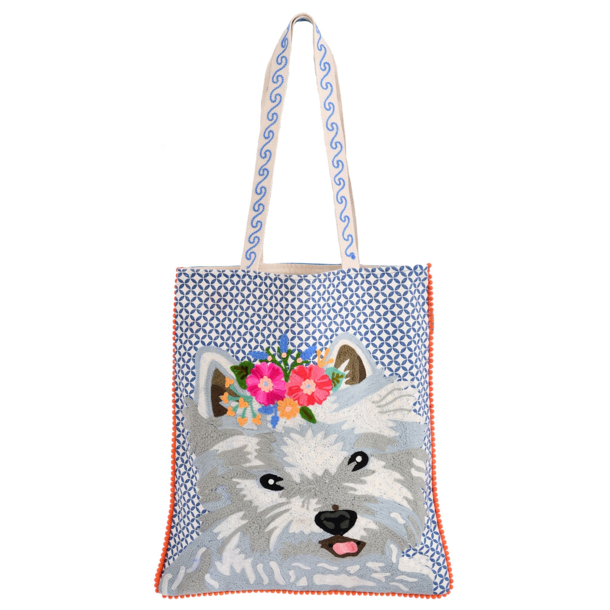 Westie Highland Terrier Dog Tote Bag 14 x 16