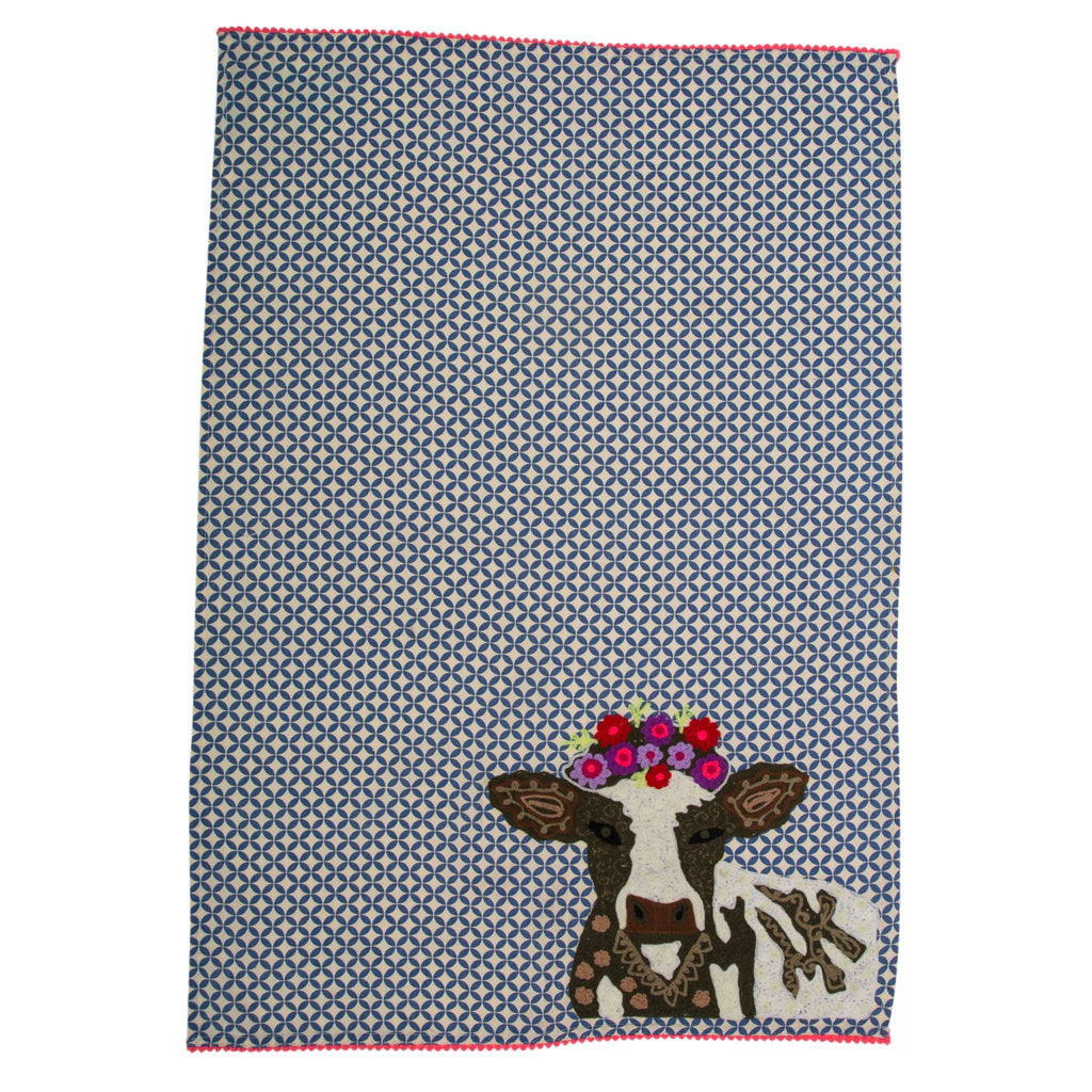 Karma Gifts - Cutting Board w/Tea Towel Gray Acorns